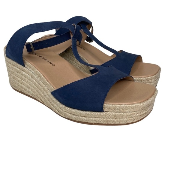 Lucky Brand New Women's Valki Wedge Espadrille Suede Sandal Sz 10 - Picture 2 of 11